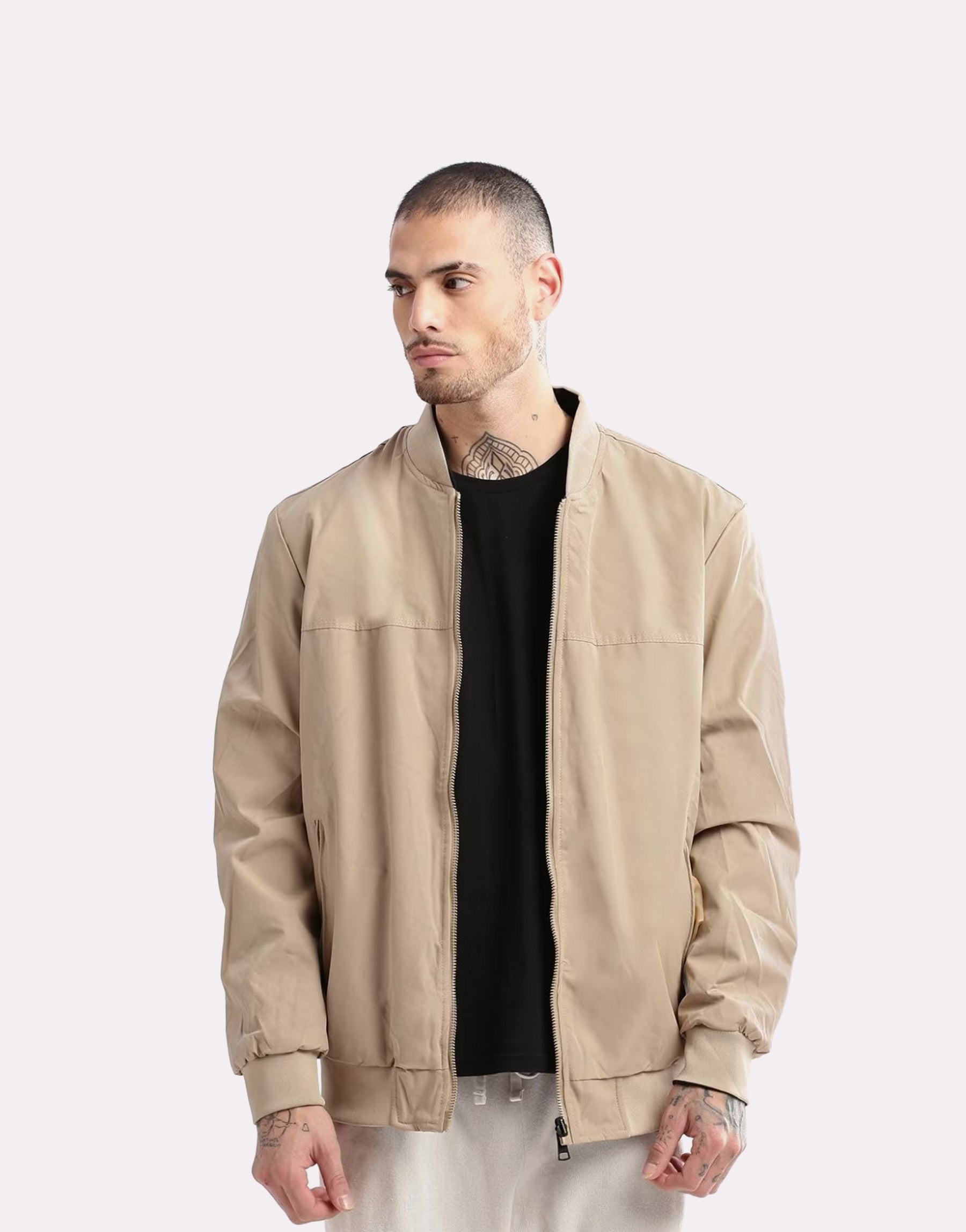 Men Oversized Bomber Jacket
