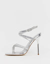Silver Heeled Sandals