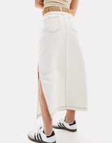 Denim maxi skirt - off white
