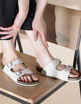 Women Dual-Strap Flat Sandals