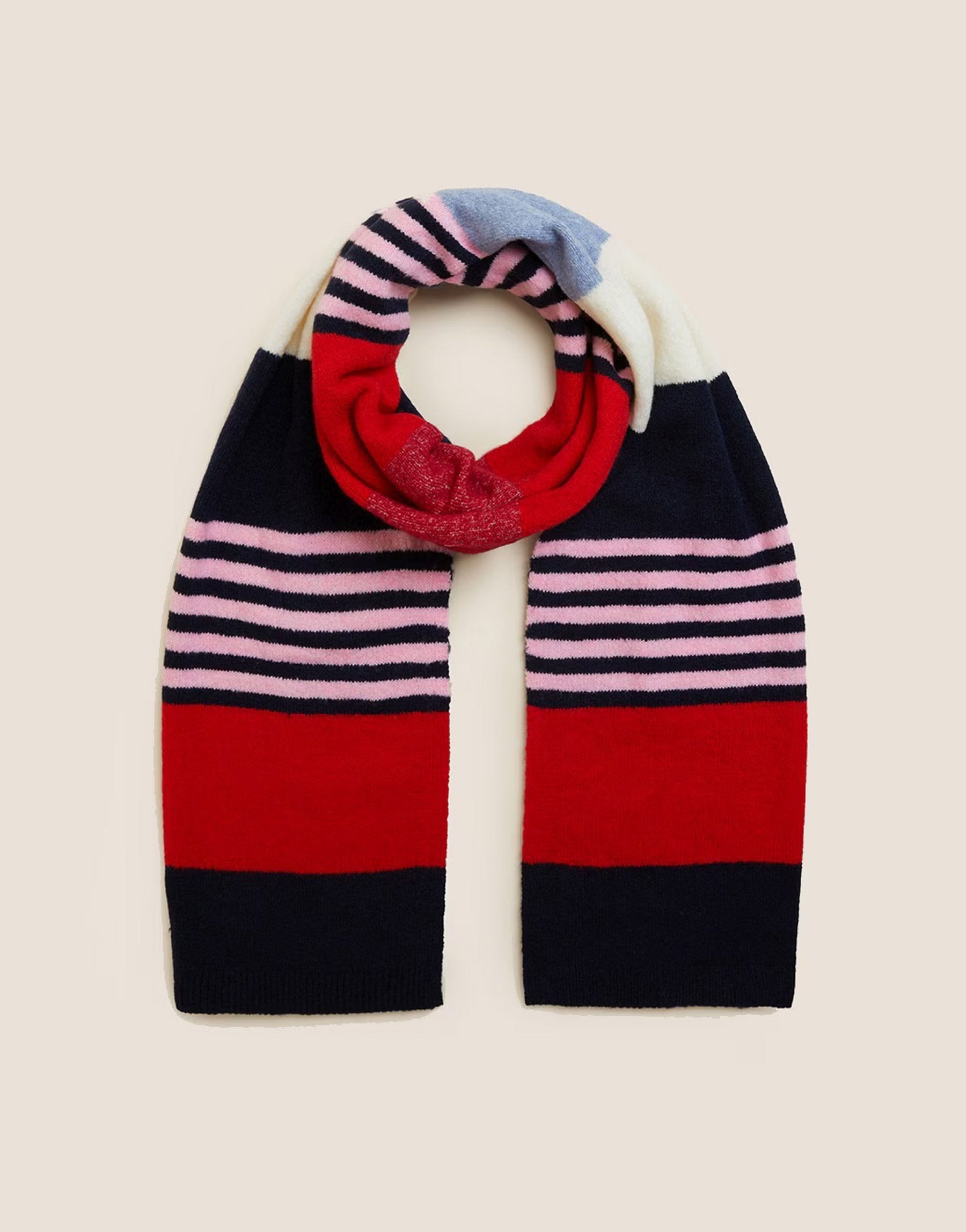 Striped Knit Scarf
