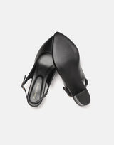 Heeled Sandals with Buckle Closure