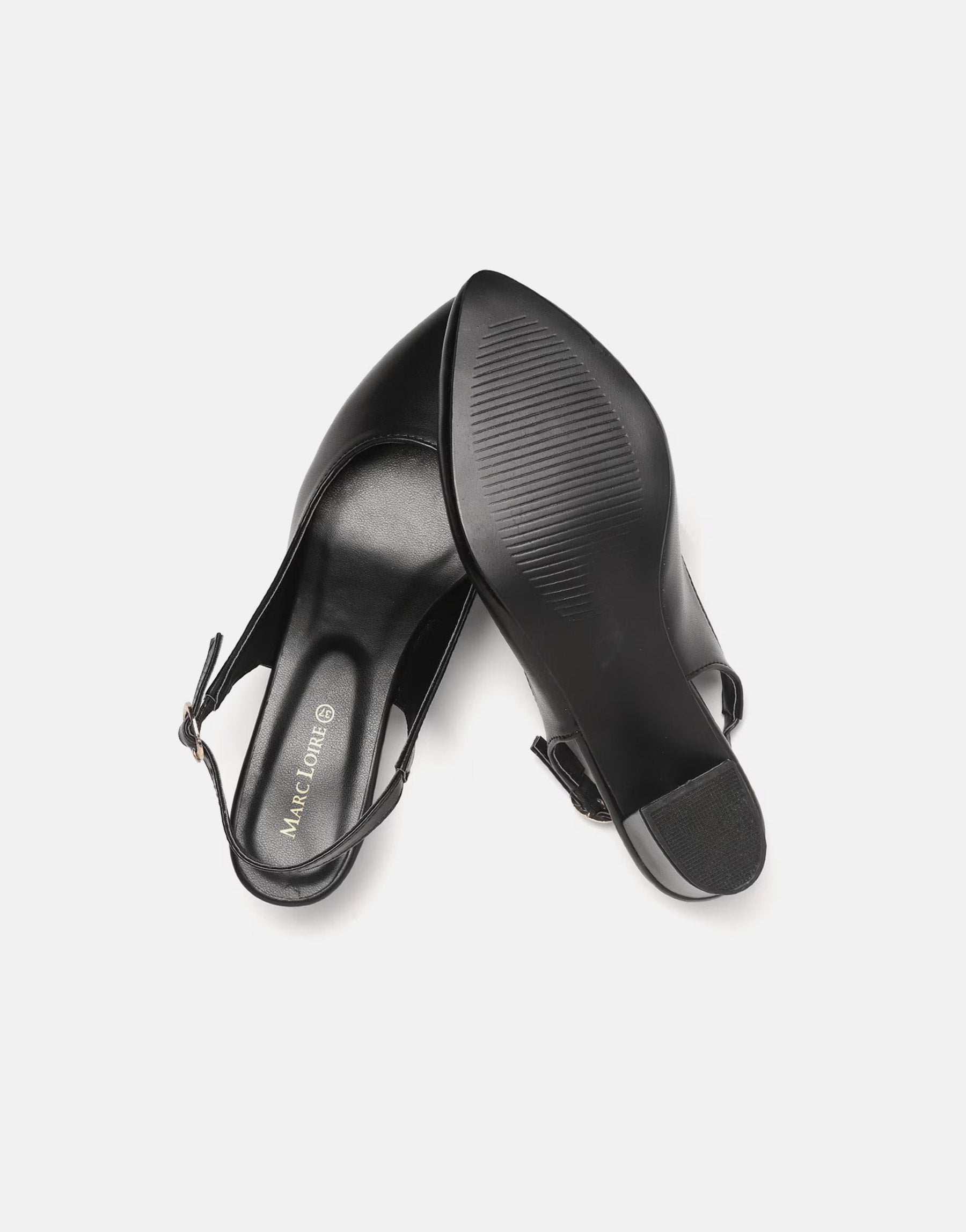 Heeled Sandals with Buckle Closure