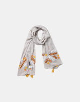 Floral Embroidered Scarf