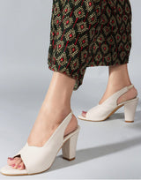 Open-Toe Chunky Heeled Sandals