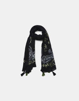 Floral Embroidered Scarf