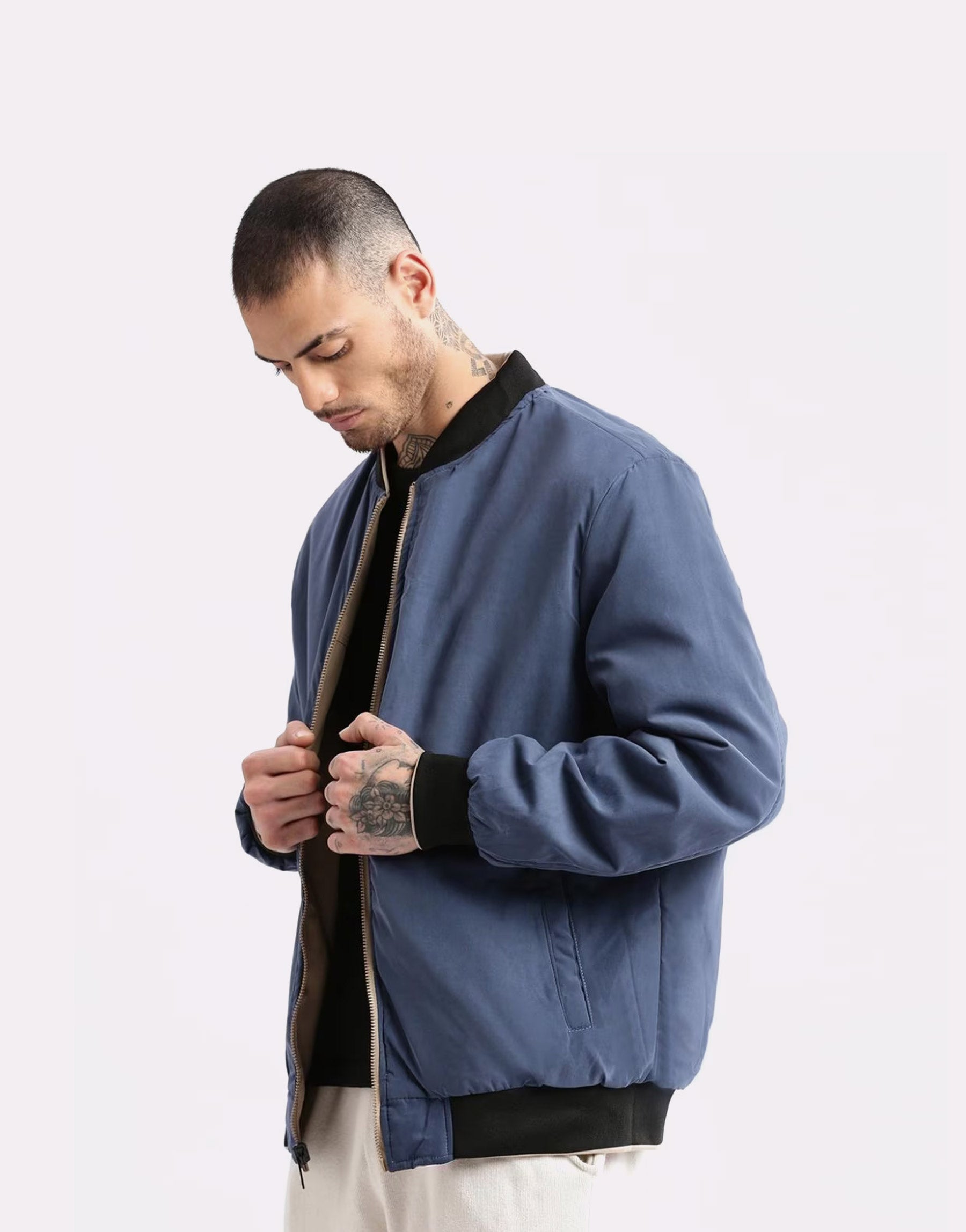 Chaqueta bomber de gran tamaño para hombre