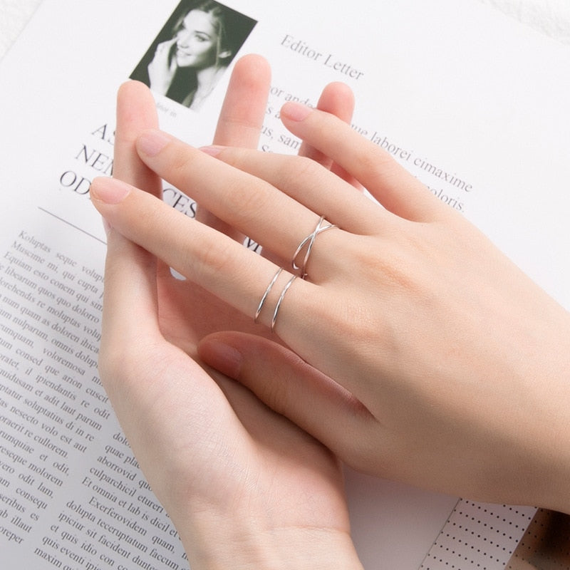 Retro Minimalist Silver Color Ring