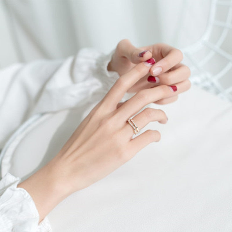 Retro Minimalist Silver Color Ring