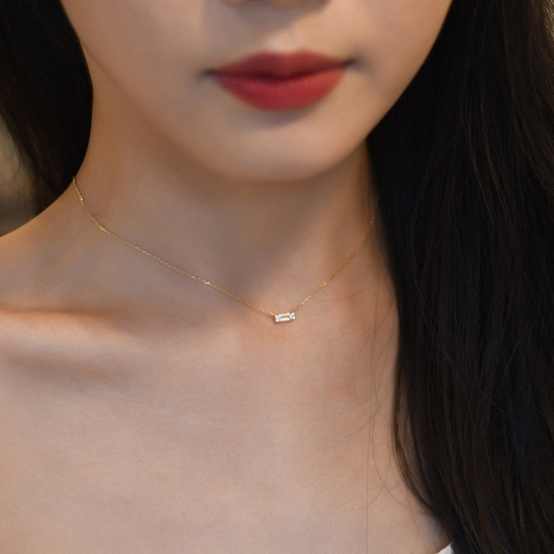 Small Square Diamond Pendant