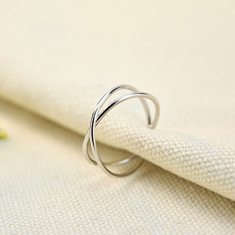 Retro Minimalist Silver Color Ring