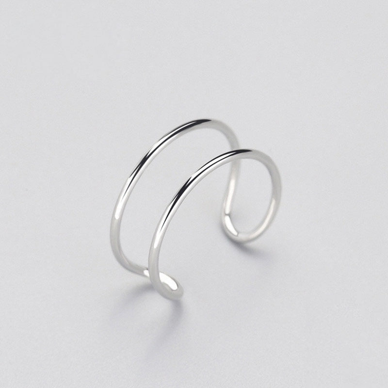 Retro Minimalist Silver Color Ring