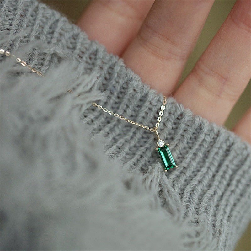 Small Square Diamond Pendant