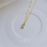 Small Square Diamond Pendant