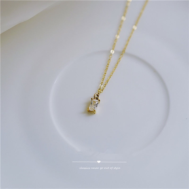 Small Square Diamond Pendant