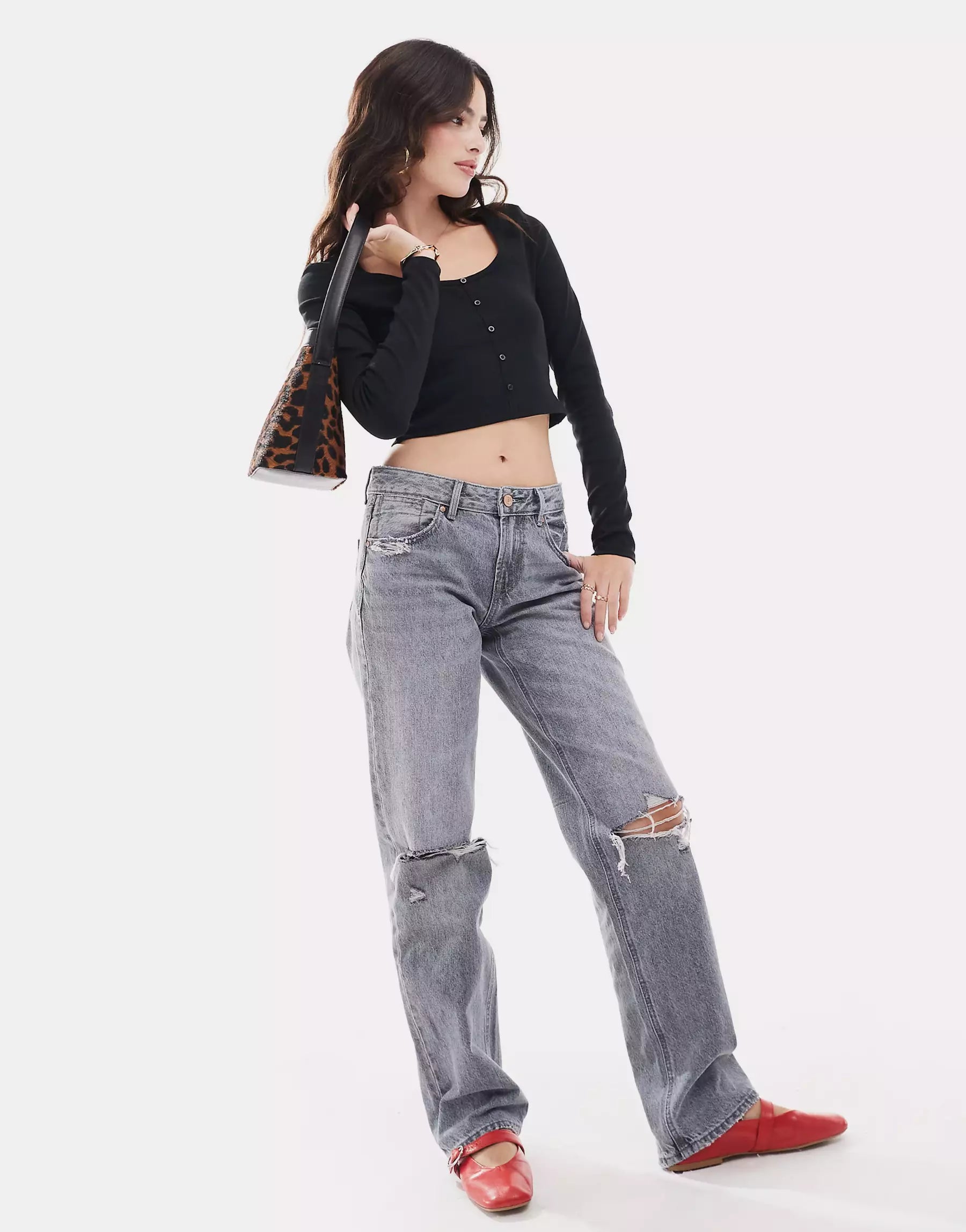 Long sleeve button top