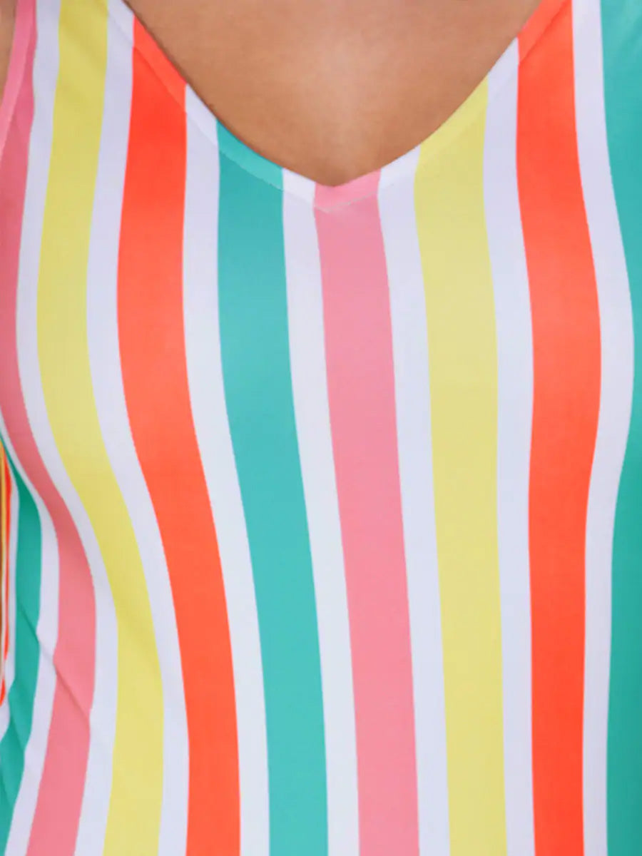 Striped Tank Swimsuit