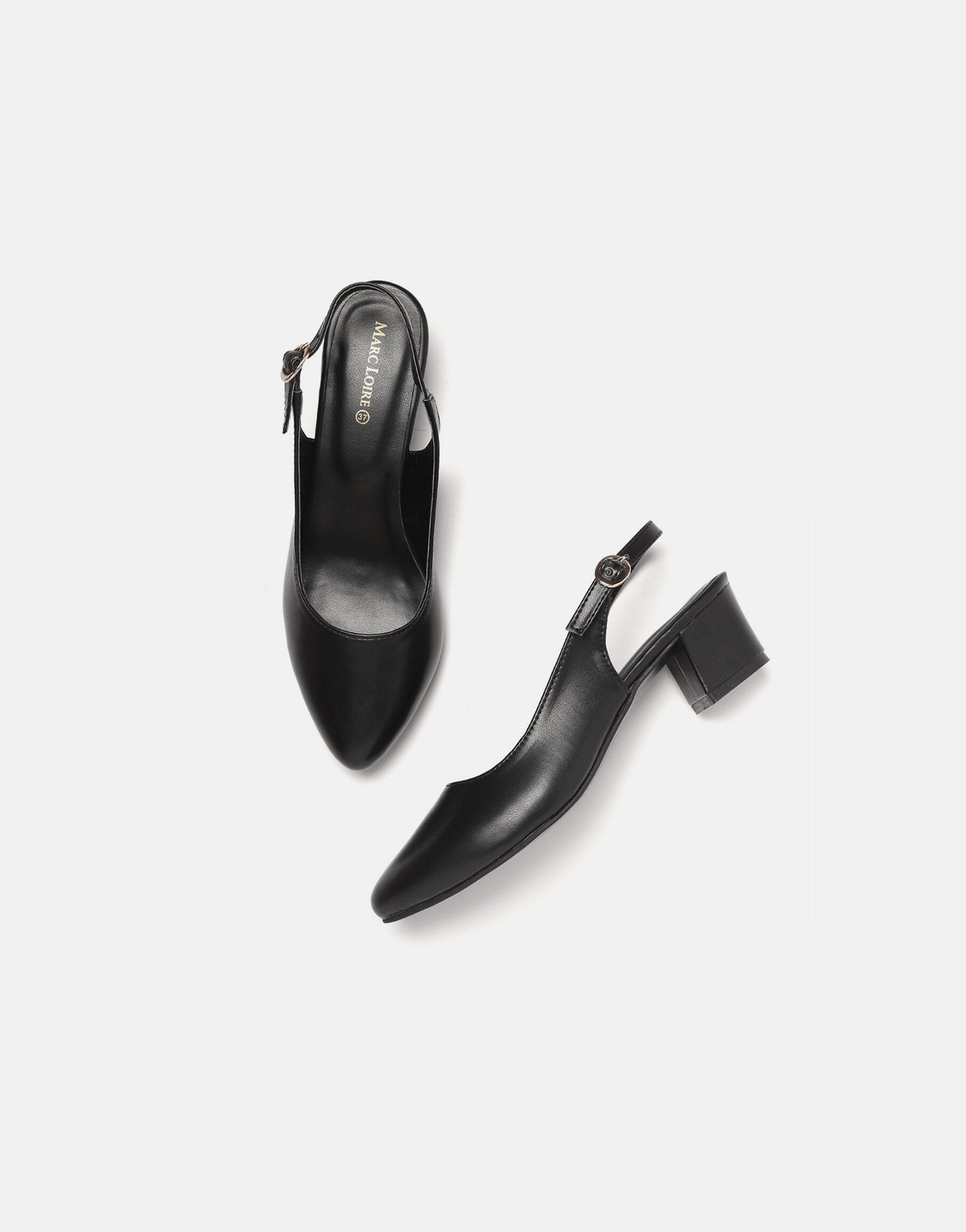 Heeled Sandals with Buckle Closure