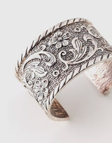 Antiqued Cuff Bracelet Silver