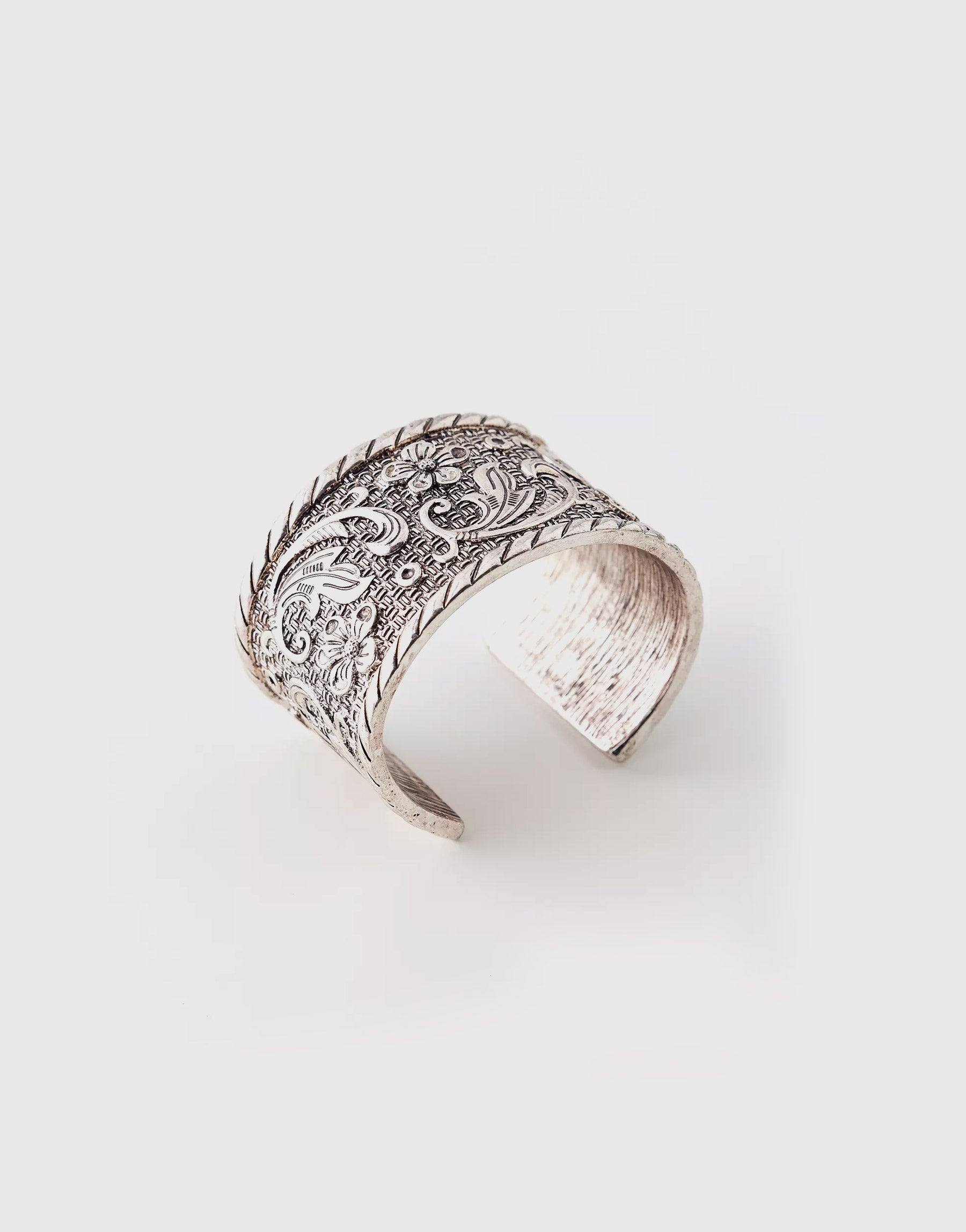 Antiqued Cuff Bracelet Silver