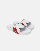 Graphic Print Open-Toe Slides