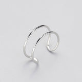 Retro Minimalist Silver Color Ring