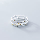 Retro Minimalist Silver Color Ring
