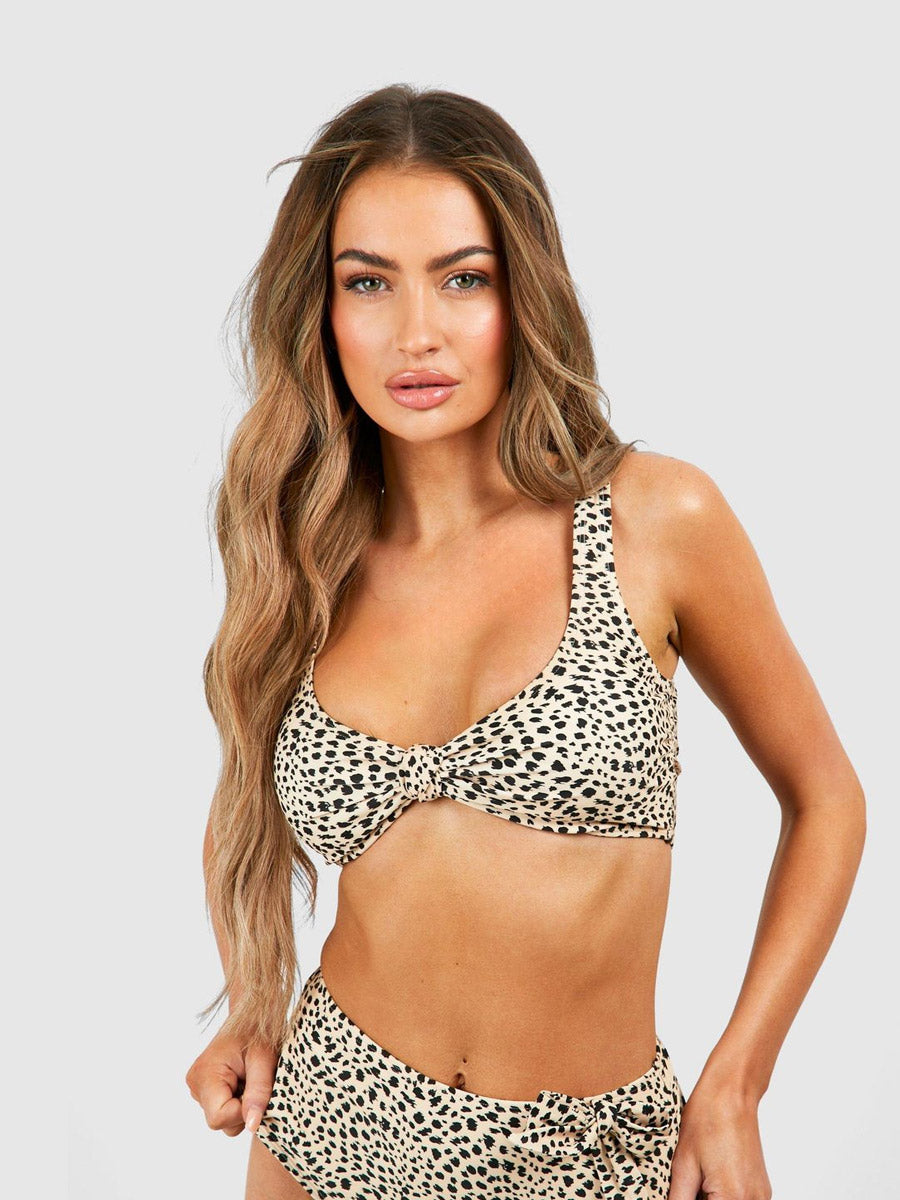 Leopard High Waisted Bikini Set